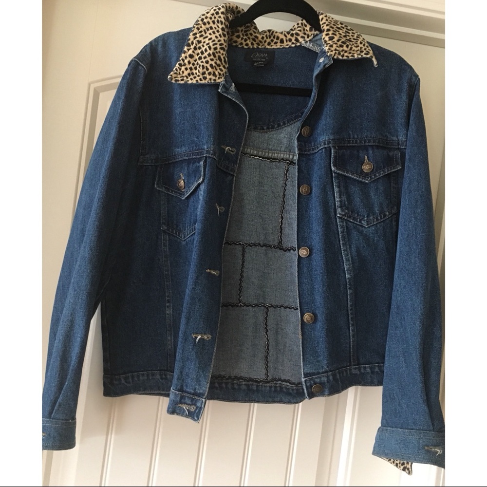 Vintage Patchwork Oversized Denim Jacket- Medium - image 7